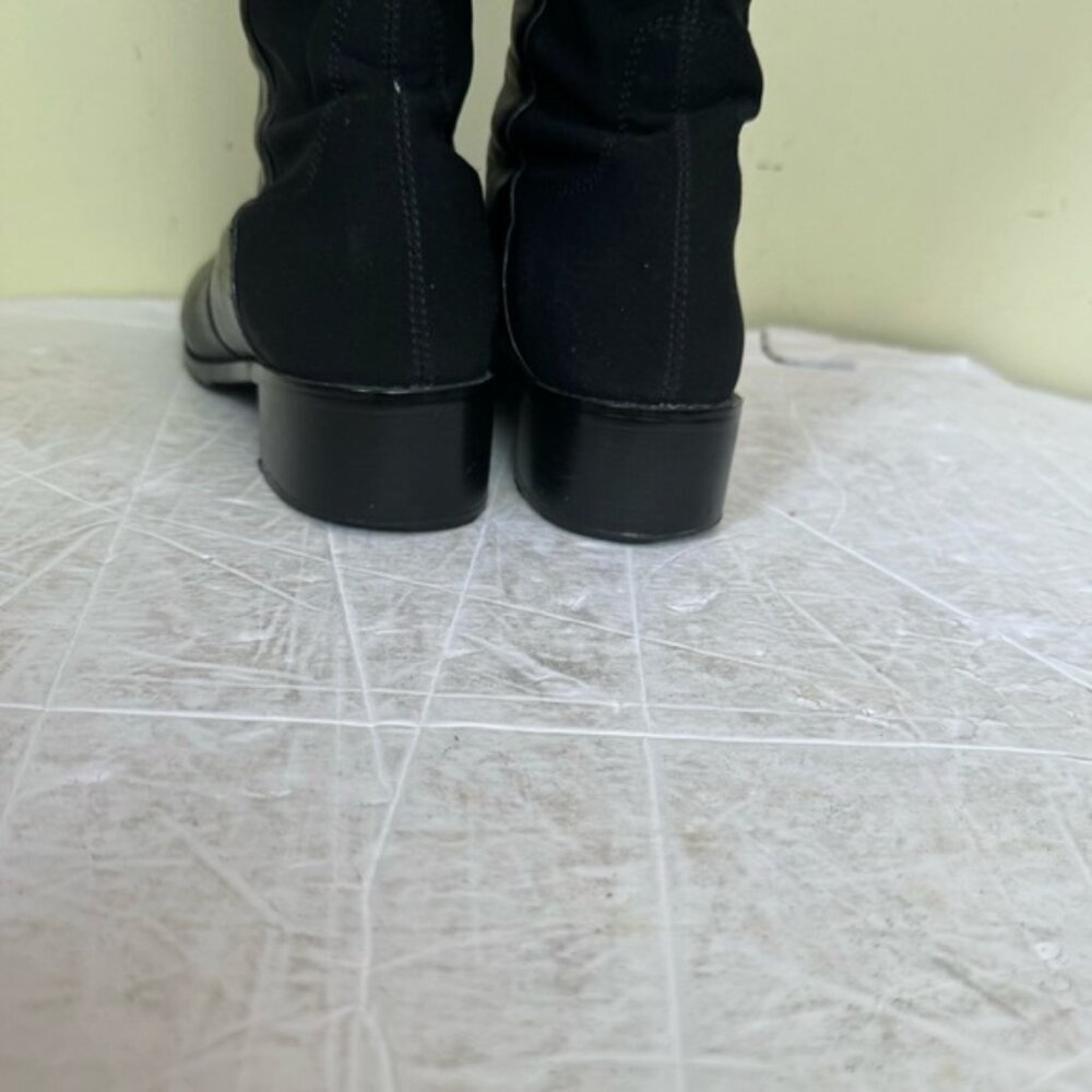 STUART WEITZMAN 5050 Leather OverThe Knee Boots Stretch Tall Block Heel Minimal - Picture 7 of 16